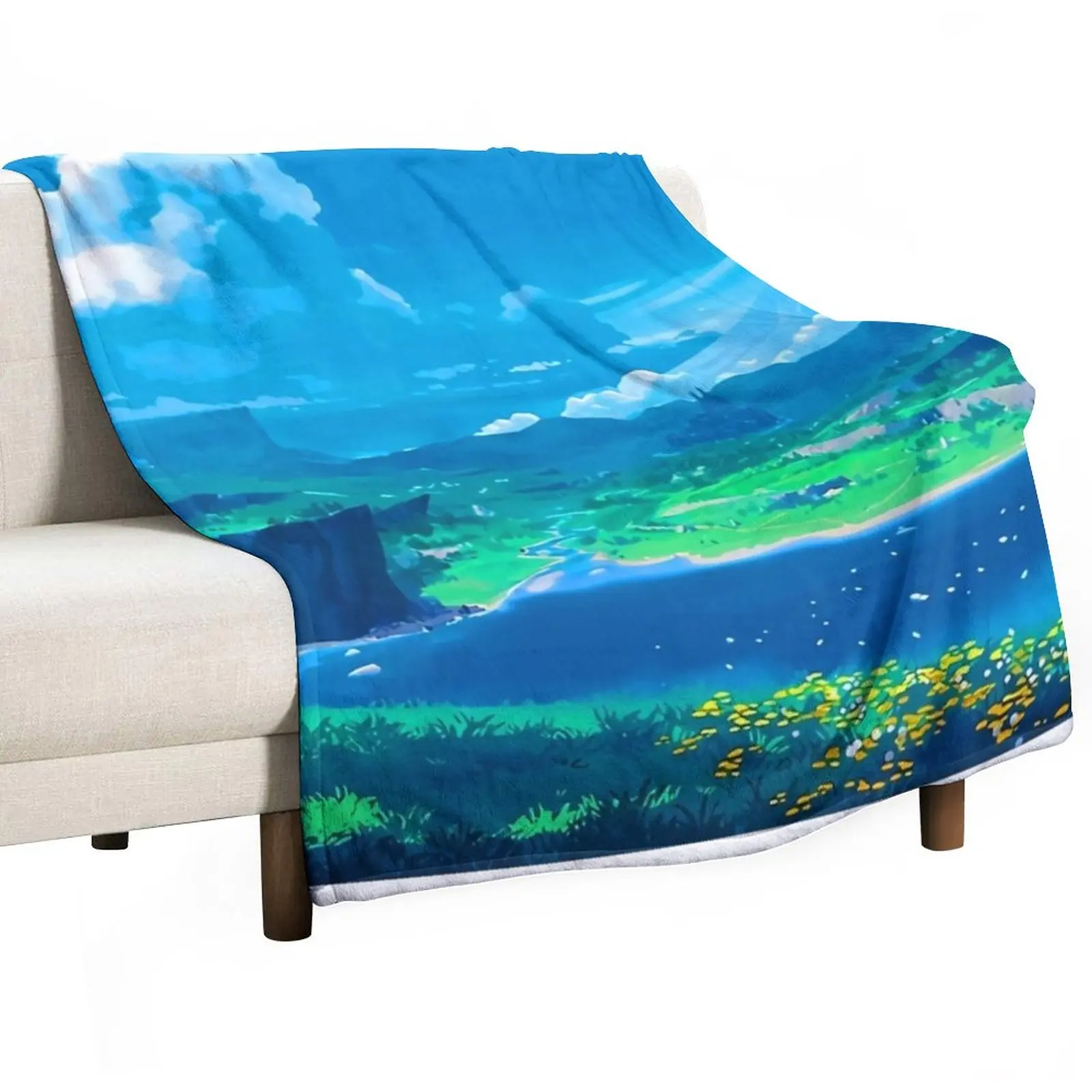 

Genshin Impact Landscape Throw Blanket Summer Blanket Large Blanket
