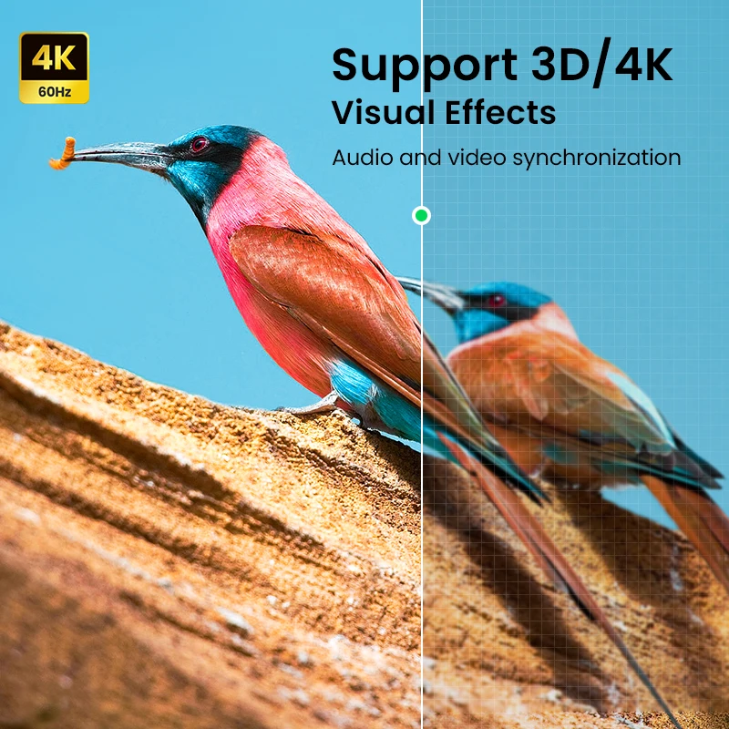 UGREEN ũ HDMI ȣȯ ,   7   4    ̺, 4K, 60Hz, 3D