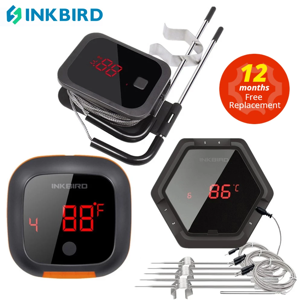 Inkbird Ibt 2x 4xs 6xs 3 Types Food Cooking Bluetooth Wireless Bbq