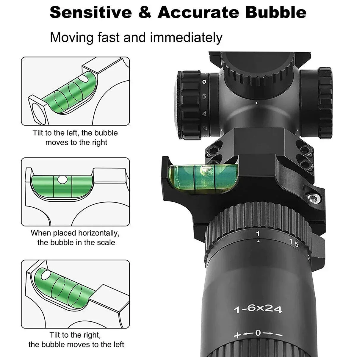 Tactical Rifle Scope Level Bubble for 25.4/30mm Scope Sight 20mm Picatinny Rail 2pcs Magnetic Leveling Bubble Gun Mount scope bubble level