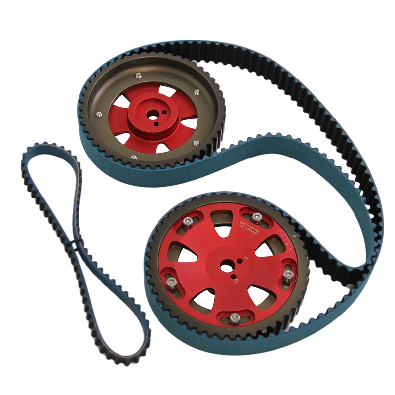 Racing Timing Belt+Balance+Cam Gear For Mitsubishi Lancer EVO 1-9 Eclipse Galant