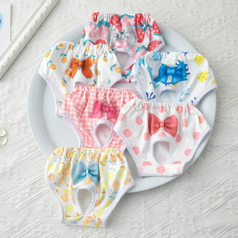 Dog Diapers Pet Diapers Dog Nappies Dog Shorts Dog Washable Physiological Pants Pets Briefs Menstrual Underwear for Small Medium Dogs Period Panties Chihuahua Short Diapers