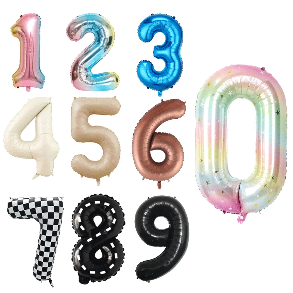 

1pc 32/40Inch Number Balloons 0-9 Digit Foil Helium Balloon Baby Shower Kids And Adult Birthday Party Decoration Digital Balloon