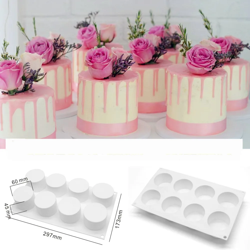 

Amazon Explosion 8 column silicone mold mousse cake mold baking appliances hand-made soap scented candle mold