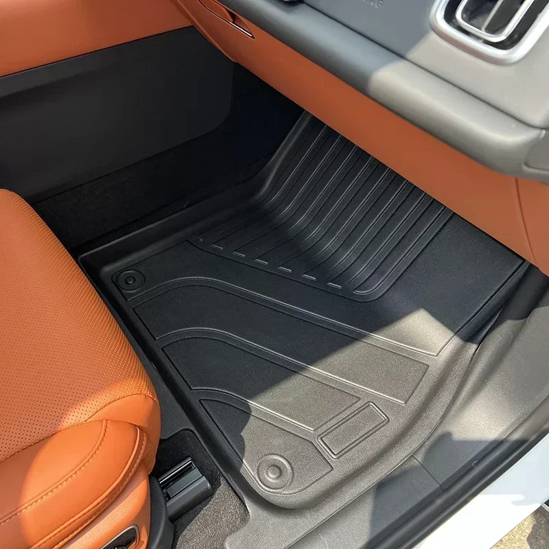 Floor Mat Car Floor Mats Floor Mats Car Floor Mats for Lixiang L6 Waterproof Non-slip Foot Pad TPE Car Carpet Black Floor Liners Trunk Mats