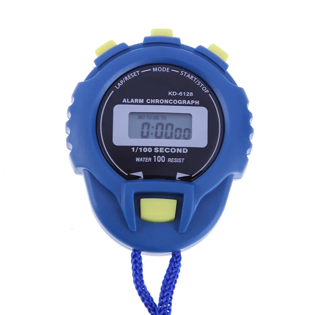 Multi-Function Electronic Stopwatch Handheld Chronometer Waterproof Pocket Stopwatch Stop Watch Timer LCD Display for Match