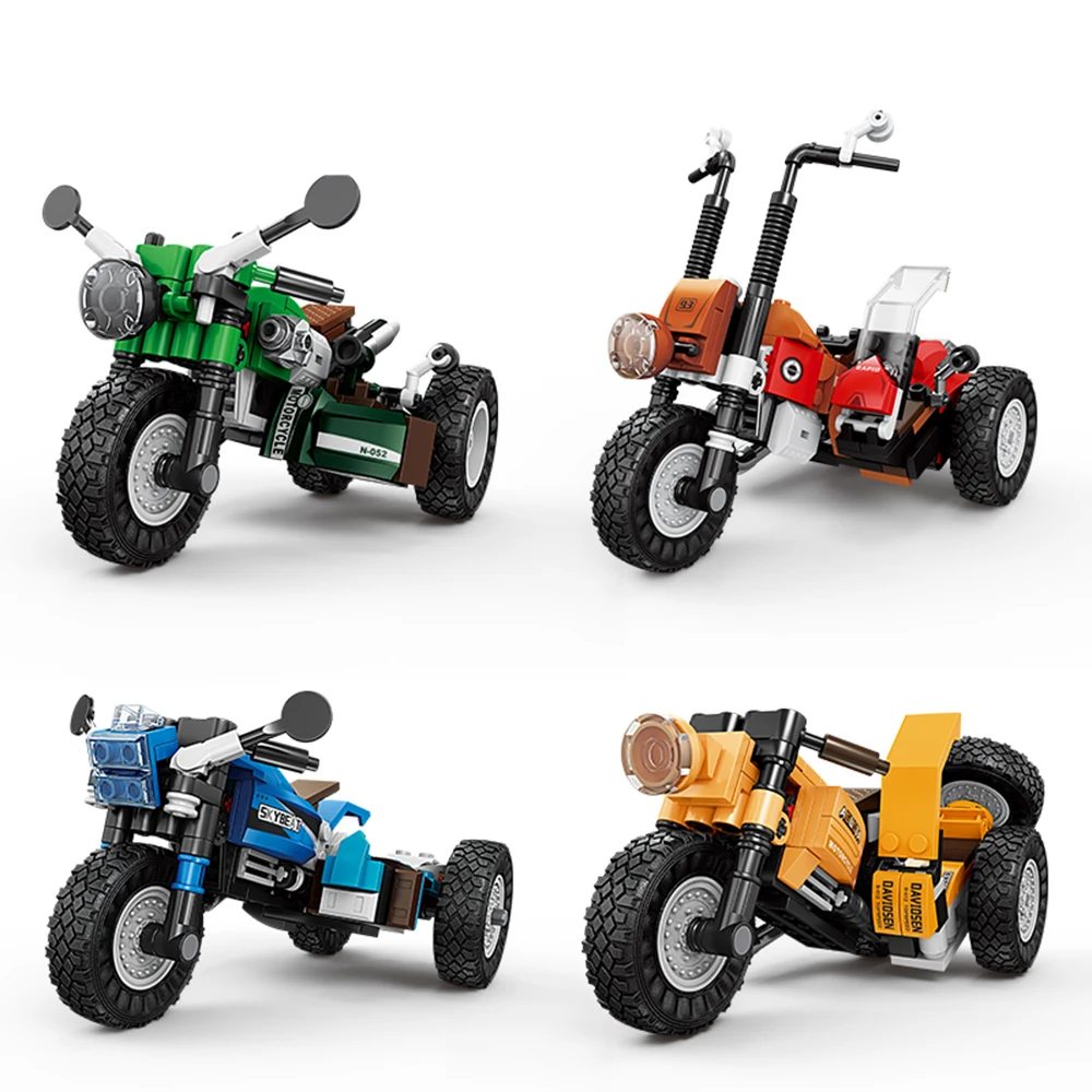 KNEW BUILT Modello di scooter per bicicletta elettrica Mini blocchi di costruzione Giocattoli da costruzione adorabili e educativi - immagine 4