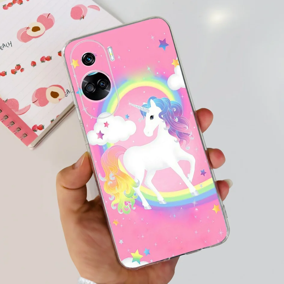 Stylish Pattern Soft Silicone Clear Back Cover