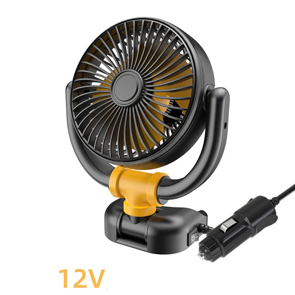 

12V 24V Car Interior Power Fan Rotatable Air Outlet Summer Cooling Accessories Car Electrical Appliances Mountable Dashboard