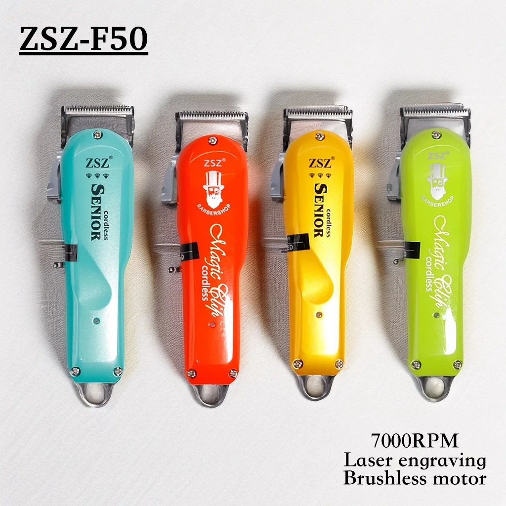 

ZSZ F50 Professional Hair Clipper New Metal Bottom Shell Push Shear Oil Head Push Engraving Gradient Electric Hair Trimmer