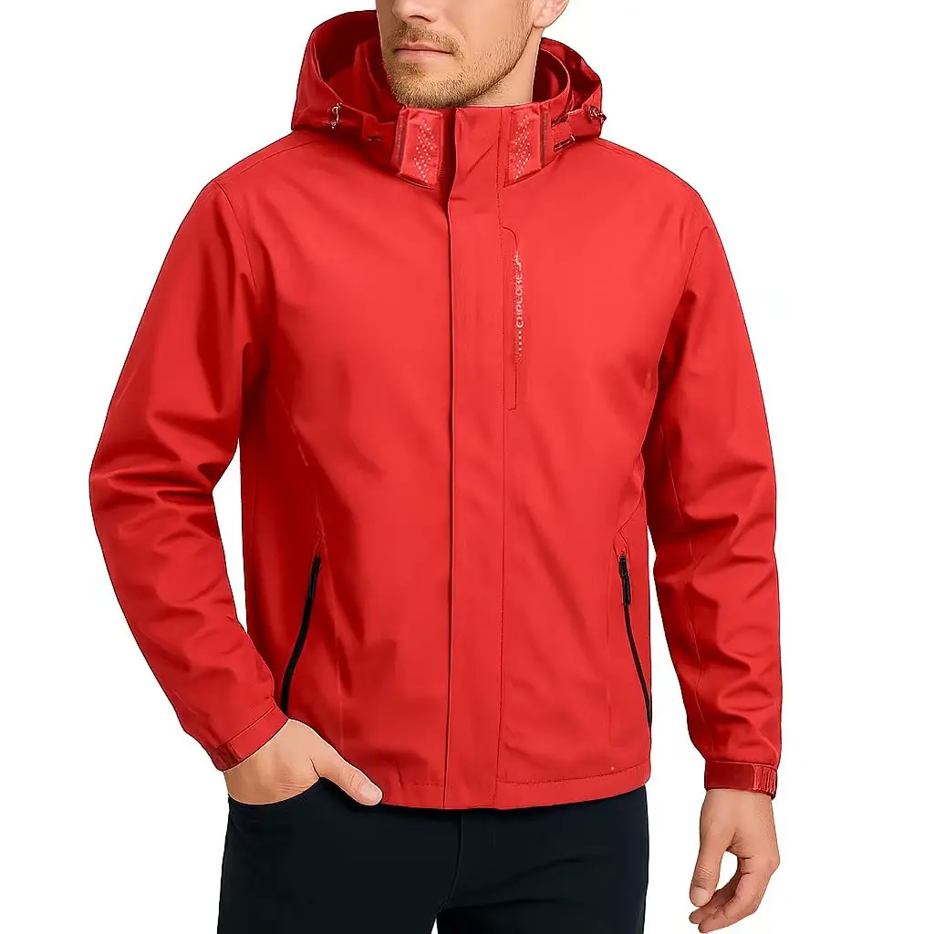 Outdoor Men's Waterproof Raincoat Lightweight Jackets Coat with Hood Hiking Windproof Jacket Climbing Cycling Casual Streetwear