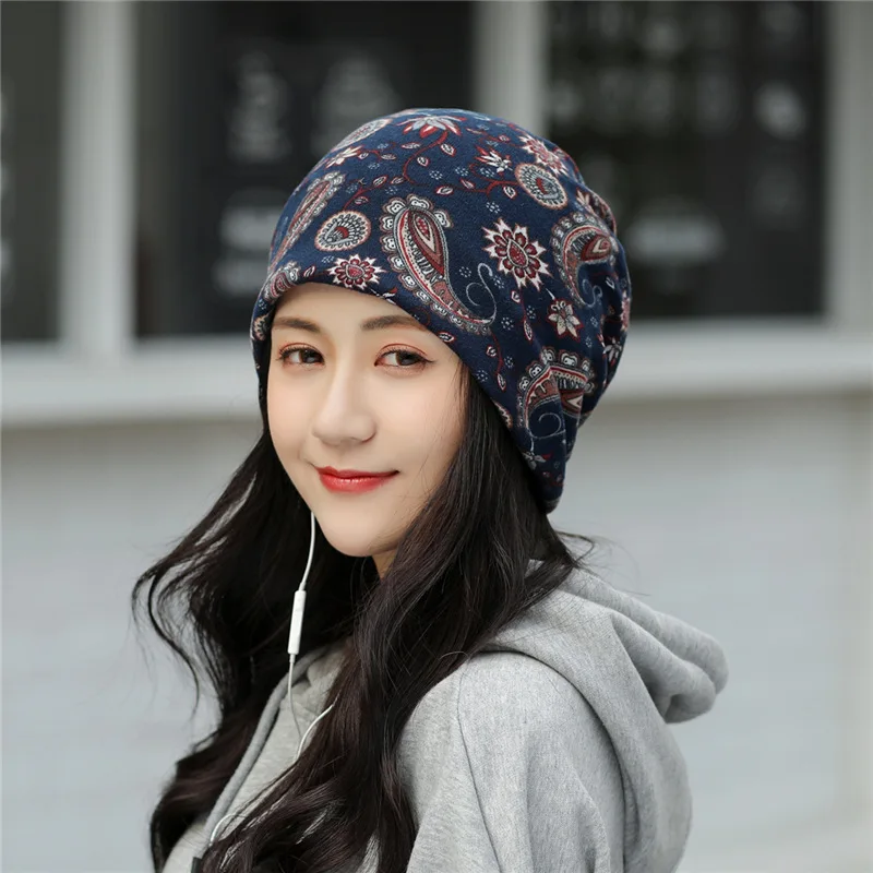 

COKK Hat Women Beanie Autumn Winter Turban Hat Multi purpose Bib Baggy Cap Female Headwrap Bonnet Gorro Windproof New Headdress