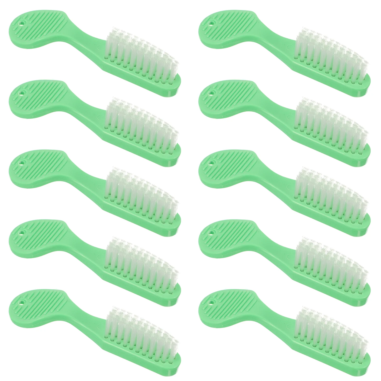 

Healvian 10Pcs Handle Toothbrush Thumbprint Security Toothbrush Bulk Prison Toothbrush Short Handle Portable Travel Toothbrush