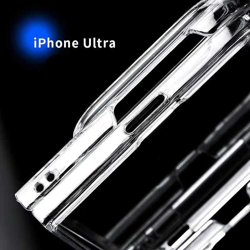 Luxury HD Transparent Shockproof Fold Phone Case - Hard PC Bumper Front and Back Cover