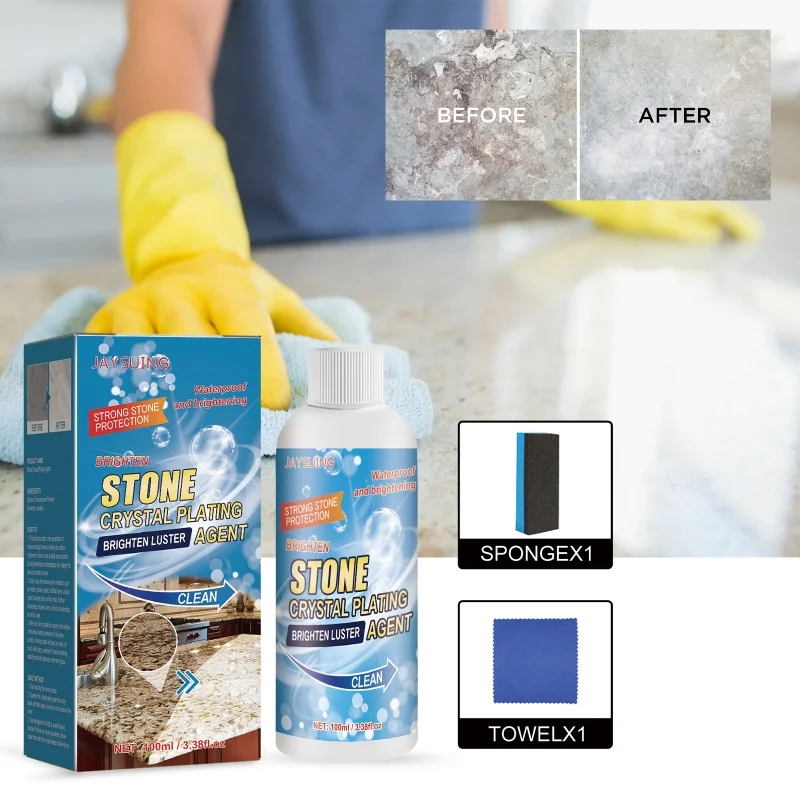 100-1000ml Stone Crystal Plating Agent Stonework Polishing Coating Agent Marble Quartz Tile Anti-Corrosion Incremental Crystal stonework coating agent