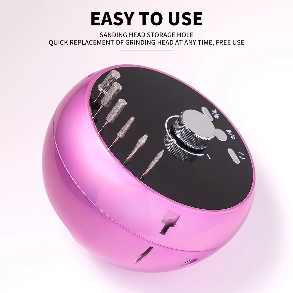 New 45000RPM Professional Electric Nail Drill Manicure Machine Low Noise Nails Sander Set Nail Salon Polisher Equipment Tools 4