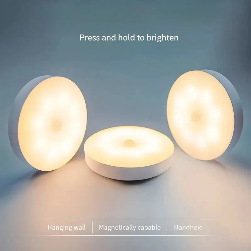 LED 스마트 인체 센서 야간 조명 비상 자동 조명 USB 충전 무선 자기 흡착식 야간 조명