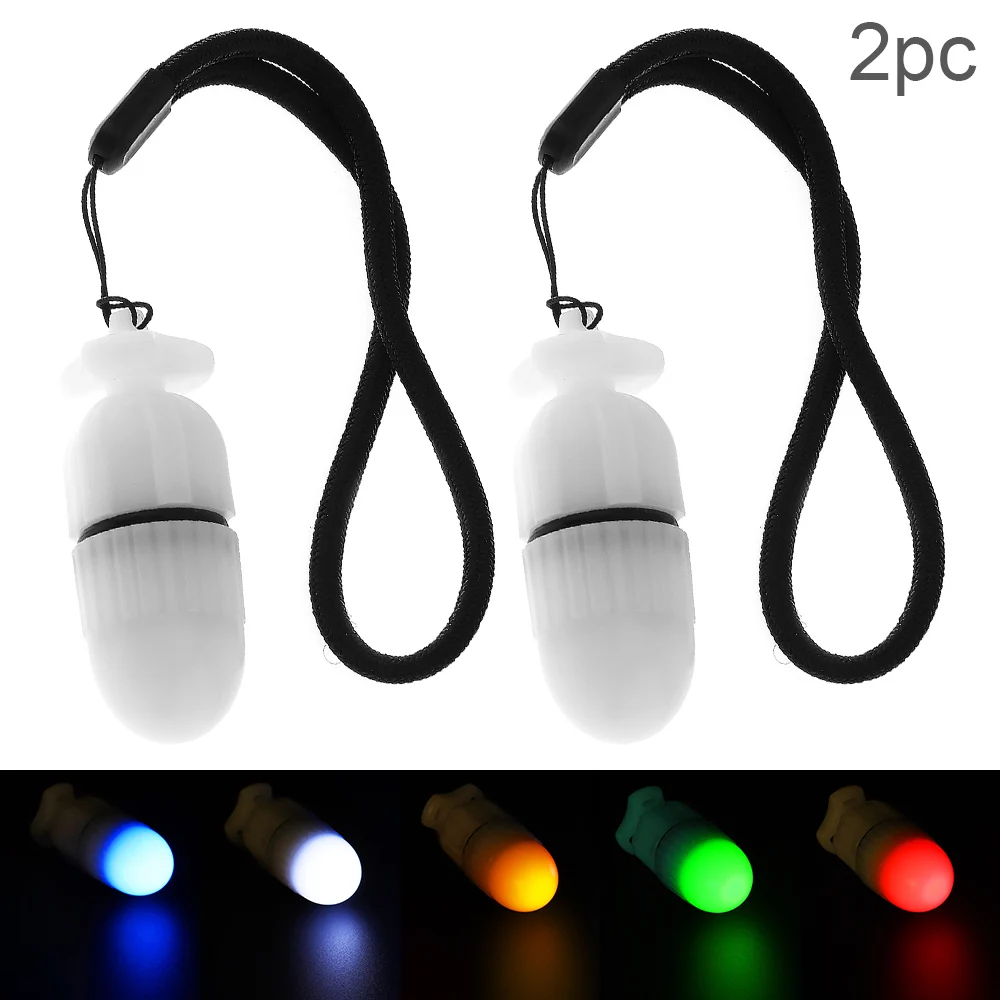 

2pcs SecurityIng Underwater 150m LED Strobe Marker Diving Signal Light for Dive Night Outdoor Camping Waterproof Flashy Lamp