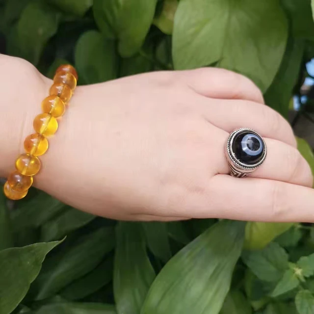 Black Original Natural Gemstone Agate (Haqeeq) Bracelet at Rs 490/piece in  Delhi