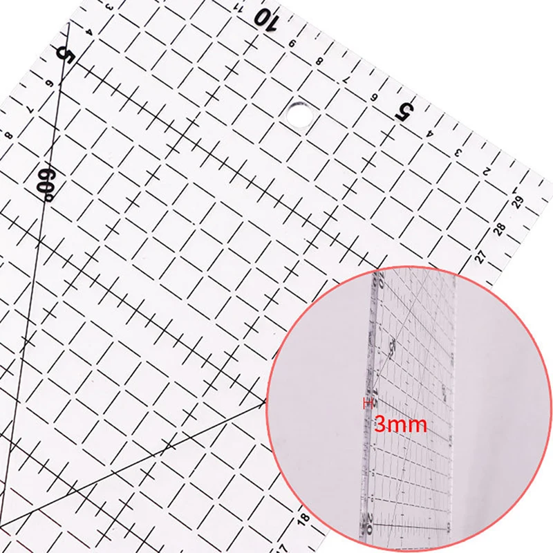 30 * 15 Cm Patchwork Ruler  Quilting Tools High Grade Acrylic Material Transparent Ruler Scale School Supplie images - 6