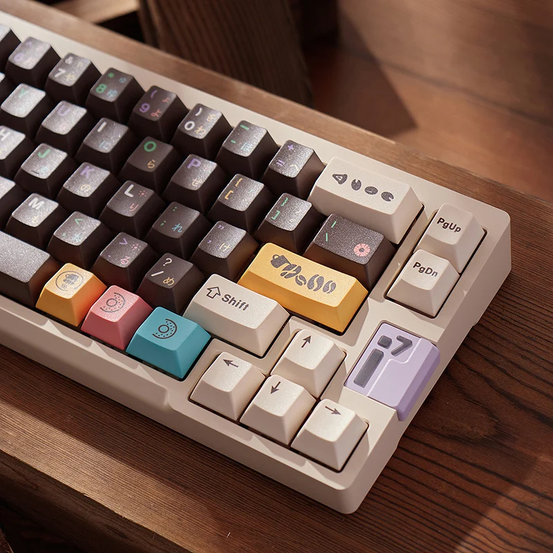 Keycaps Pbt Japoneses Personalizados Keycaps Japoneses para Cherry mx Switch Gamer Teclado Mecânico Dye-sub 134 Keycaps Lados - Imagem 6