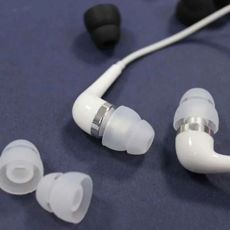 Dual-Layer Silicone Noise Reduction Earbud Tips - Universal Replacement Earplugs with Headphone Protection