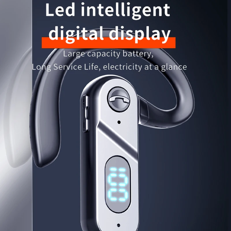 

Wireless Bluetooth Digital Display headset Business Noise Reduction 5.2 Bluetooth Headset with headset For iOS android with MIC