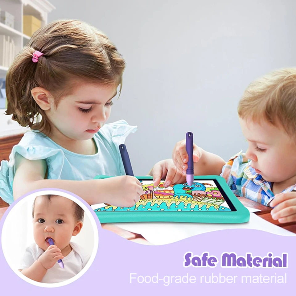 Stylus LYEA Per Bambini - Penna Touch Screen Capacitiva, Morbida In Silicone, Per Tablet E IPad, Viola Con Cordino