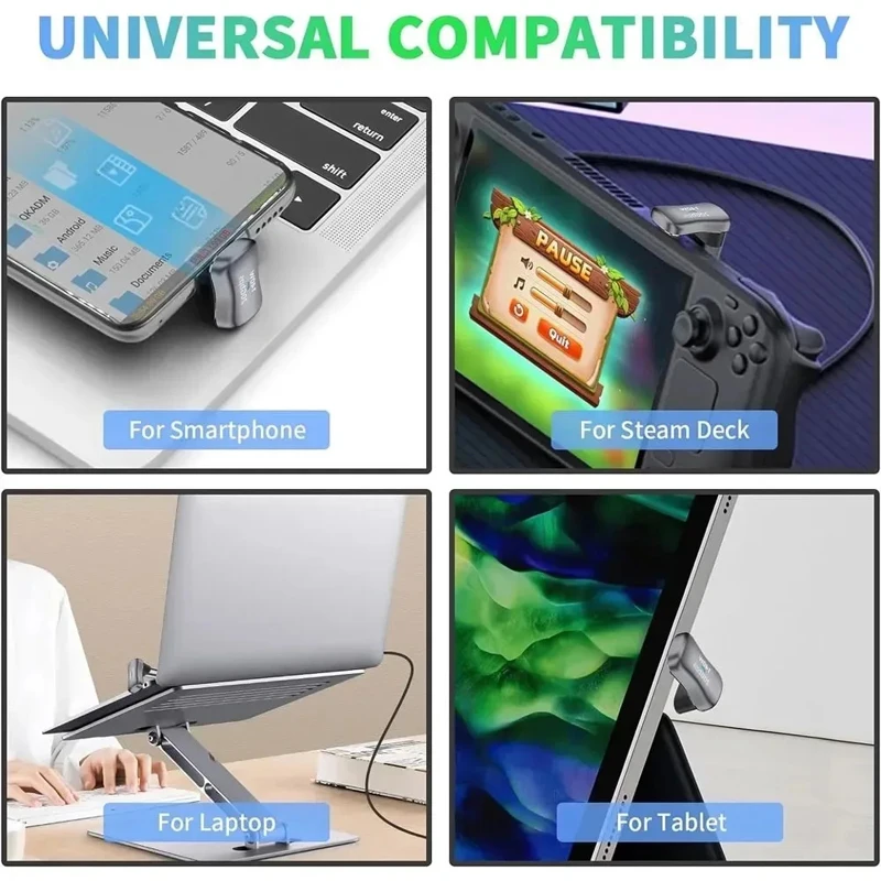 Braid U-Shape High-Speed USB-C Data & Charging Cable with 4K Audio/Video