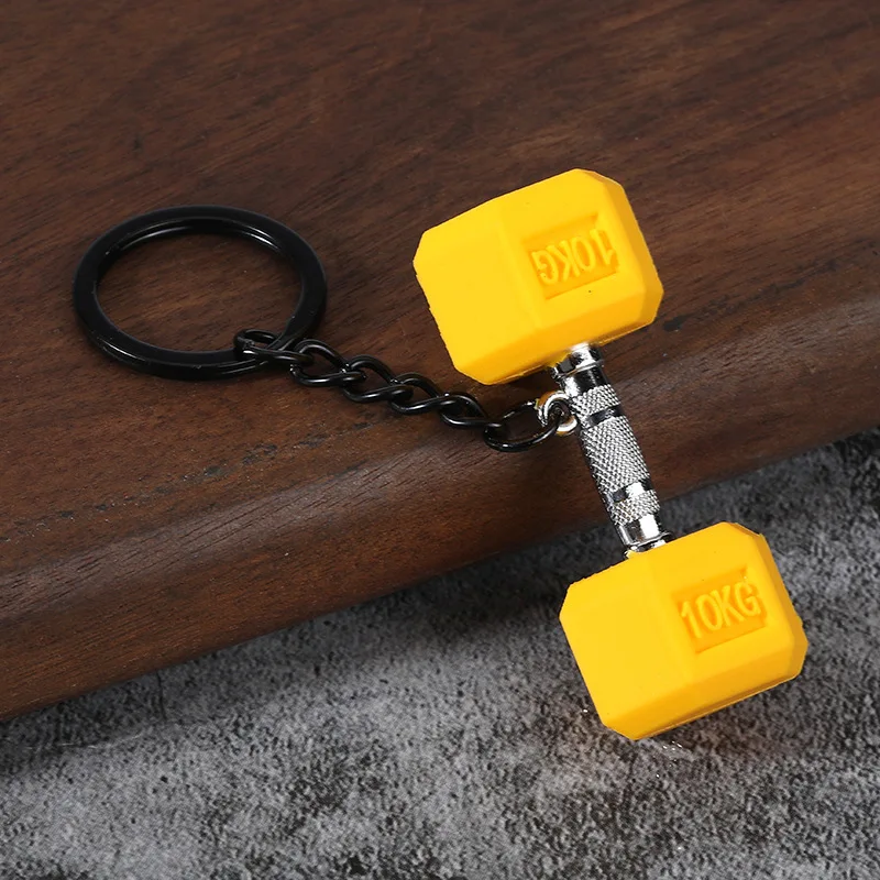 Mini Gym Halter Sleutelhangers Sport Stijl Halter Fitnessapparatuur Sleutelhanger Student Rugzak Hanger Accessoire Creatieve Geschenken