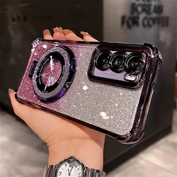 Glitter Bracket Case with Magnetic Stand and Clear Gradient Soft Cover - Samsung S26Ultra (Purple SCD)