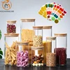 Glass Jar With Lid Cookie Kitchen Storage Jars And Lids Mason Candy Spices Glass Container Wholesale Condiments Organizer 1