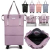 Travel Trolley Luggage With Wheels Pulley Portable Collapsible Expandable Travel Storage Bag Fashion Large Capacity Clothes Bag