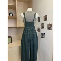 Korean Style Washed Denim Wide Strap Onesie Women's Spring Summer New Slimming Versatile Floor-Length Overalls Women's Jeanswear - Image 2