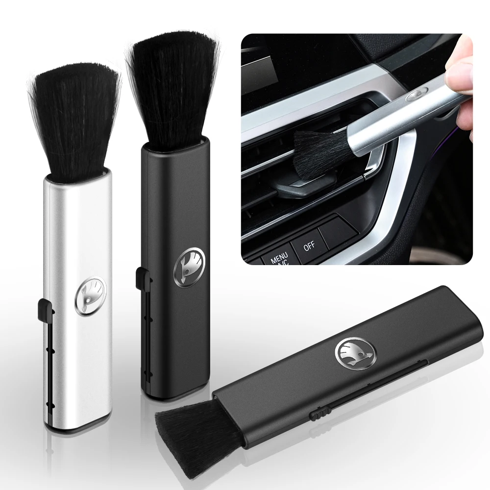 Morbido Dispositivo Di Rimozione Della Polvere Per Auto Retrattile Presa D'Aria Dettagli Pulizia Spazzola Detergente Per Skoda Yeti Octavia 3 A5 Fabia