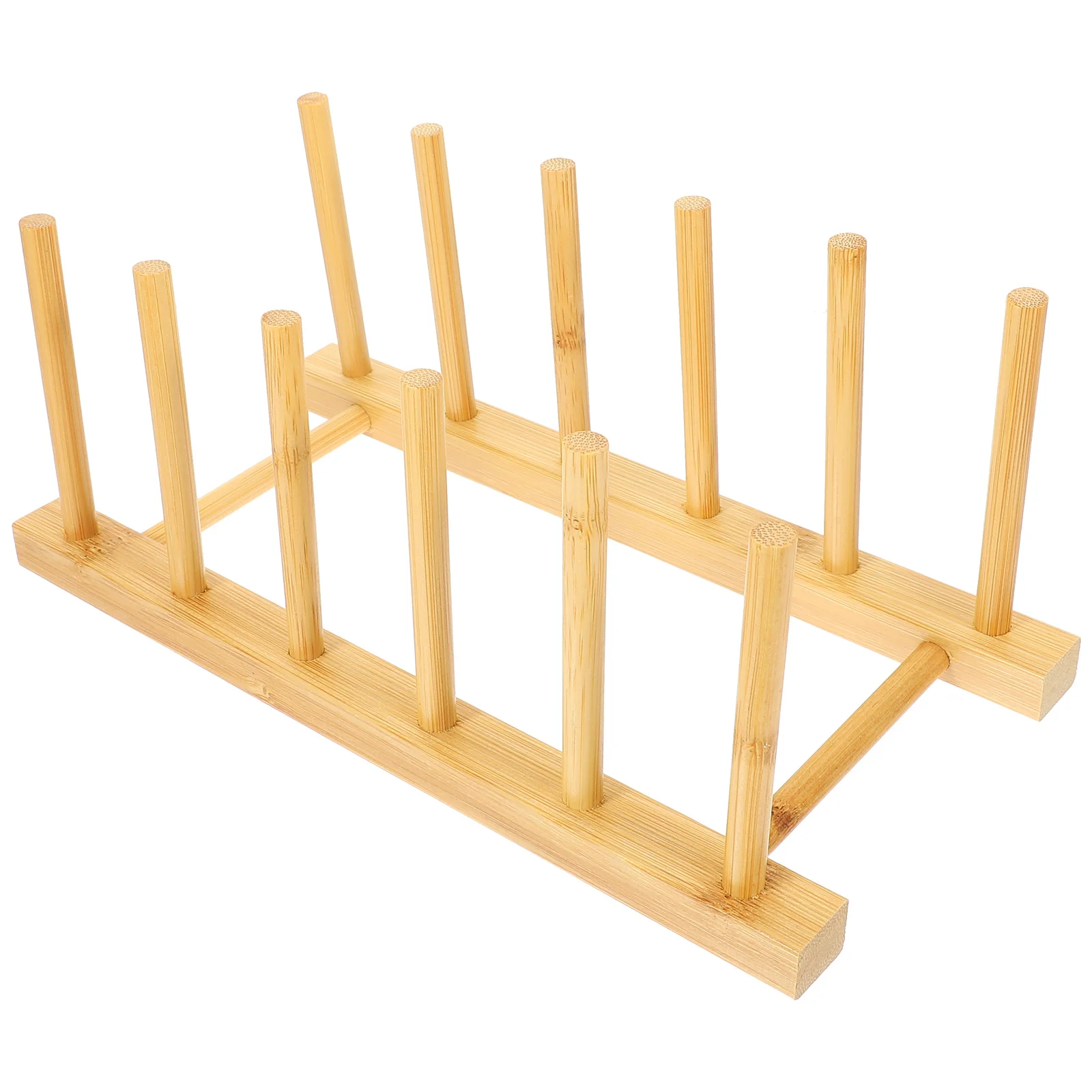 

Dish Stand Holder Plate Storage Rack Holders for Dinner Plates Multi-use Bamboo