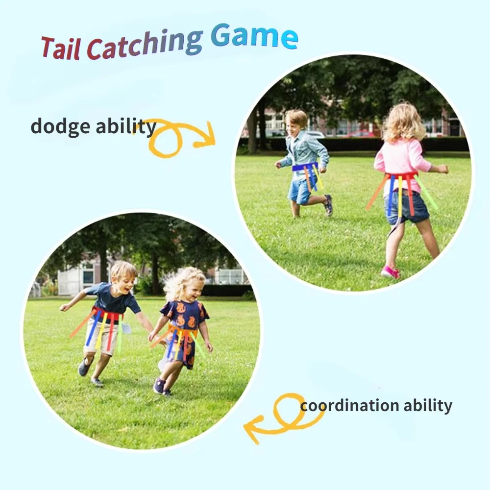 Children Outdoor Funny Game Toy Belt For Kindergarten Kids Catching Tail Training Equipment Teamwork Game Toys for Children - Bilde 2