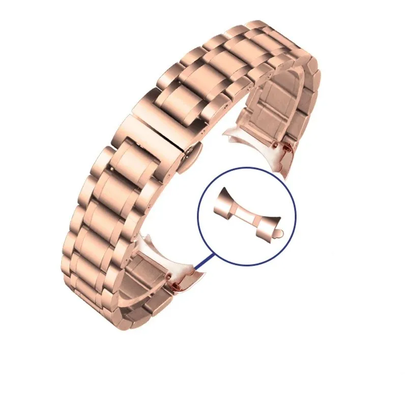 Cinturino Orologio Acciaio Inox Massiccio - Estremità Curva 16/18/20/22/24mm