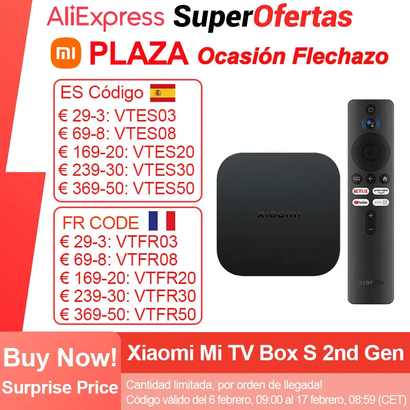 Xiaomi Mi Tv Box S 2Nd Gen, Android Smart Tv Box Media Player 4K Ultra Hd Google Tv Dolby Vision Hdr10 + Google Assistant Bt5.2