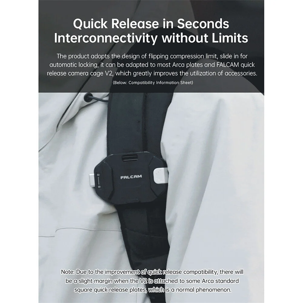 アクセサリー FALCAM F38 Quick Release for Backpack V2 FALCAMがF38 バックパックV2用クイックリリースキットを新発売