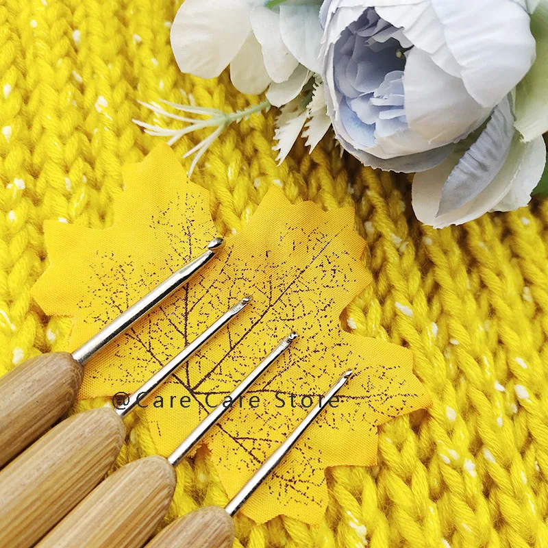 Bamboo Knitting Needles Set Crochet Hooks Set Embroidery Needle Wooden Knitting Crochet Needles With Free Shipping Crochet Kit chalk pencil for fabric