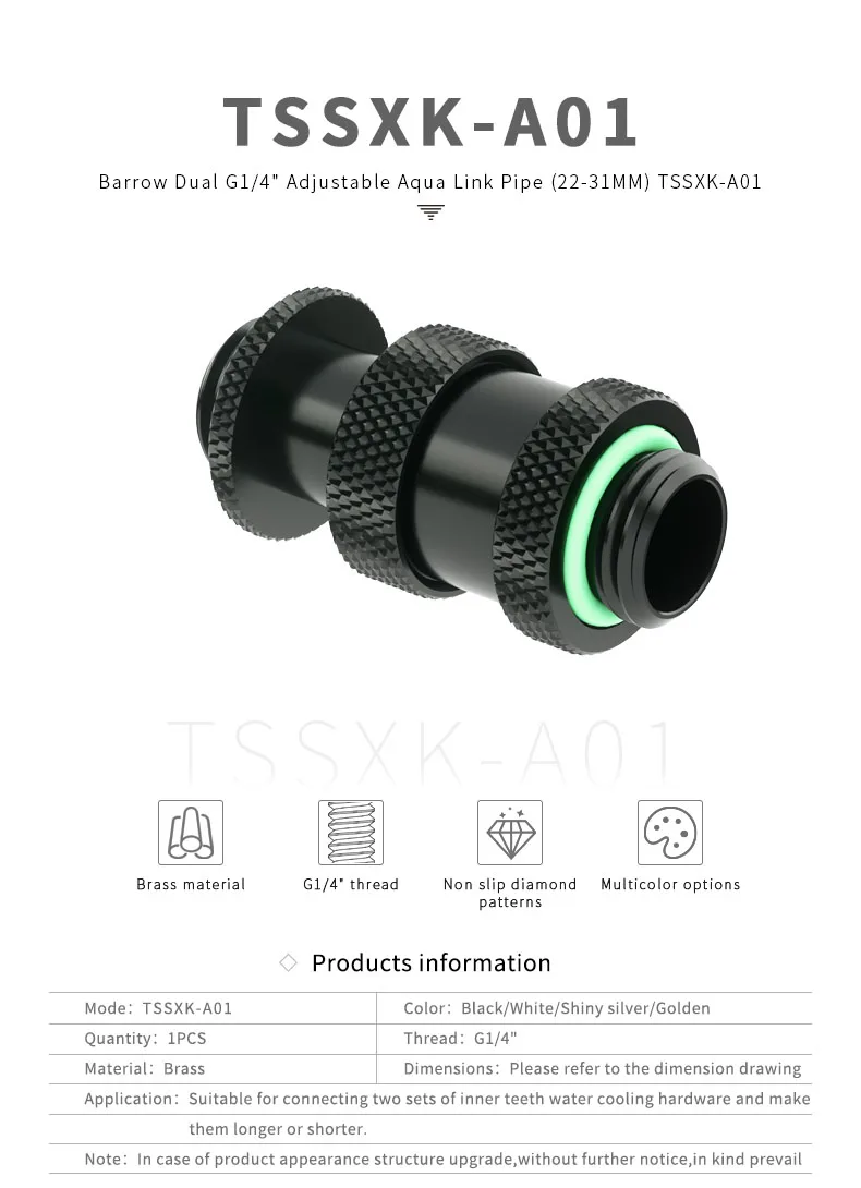 refrigerados a água, tssxk-b01, tssxk-a01, tssxk-s01, 41-69, 22-31, 16-22mm, g1 4