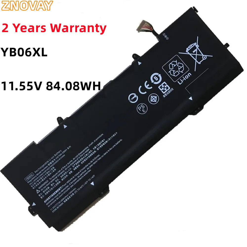 

11.55V 84.08Wh YB06XL 928427-271 HSTNN-DB8H HSTNN-DB8V Laptop Battery For HP Spectre X360 15-CH000NO CH004NB CH011DX CH006NG