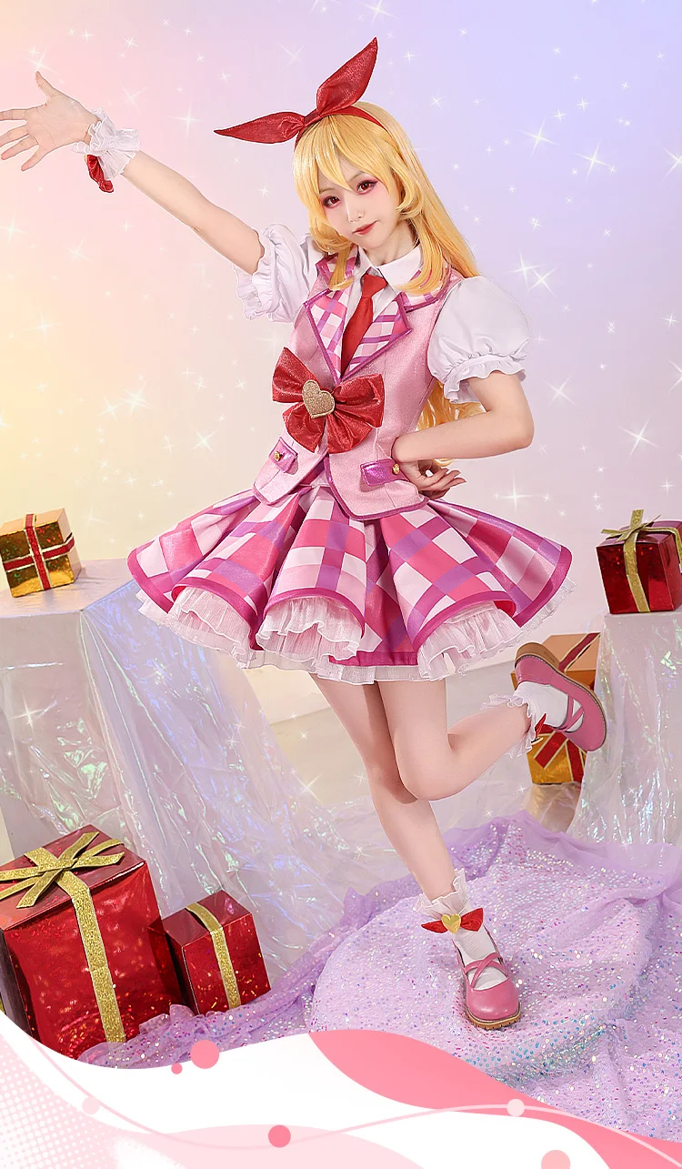 COS HoHo Anime Aikatsu! Hoshimiya Ichigo Game Suit Nifty Lovely Uniform  Cosplay Costume Halloween Party Role Play Outfit Women| | - AliExpress