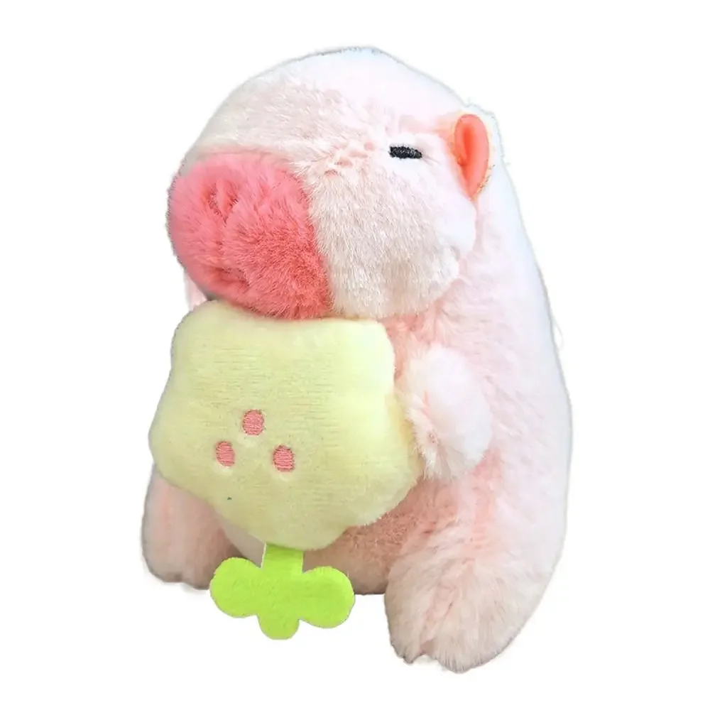 Cartoon Capybara Plush Pendant Keychain - Multicolor Stuffed Animal Accessory