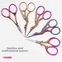 Retro Stainless Steel Beauty Scissors Makeup Grooming Eyebrow Trimmer Eyelash Nose Facial Hair Remover Nail Scissors Nail Tool 2