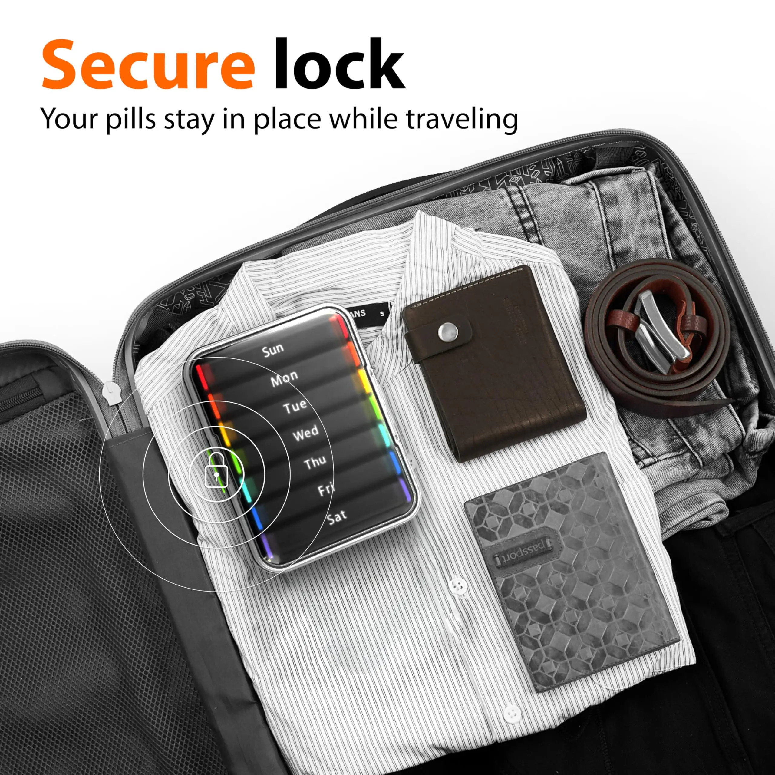 1pc Weekly Pill Organizer 2 Times A Day, Pills Box 7 Day for Easy Filling, AM PM Pill Case for Vitamins, Medication, Supplements