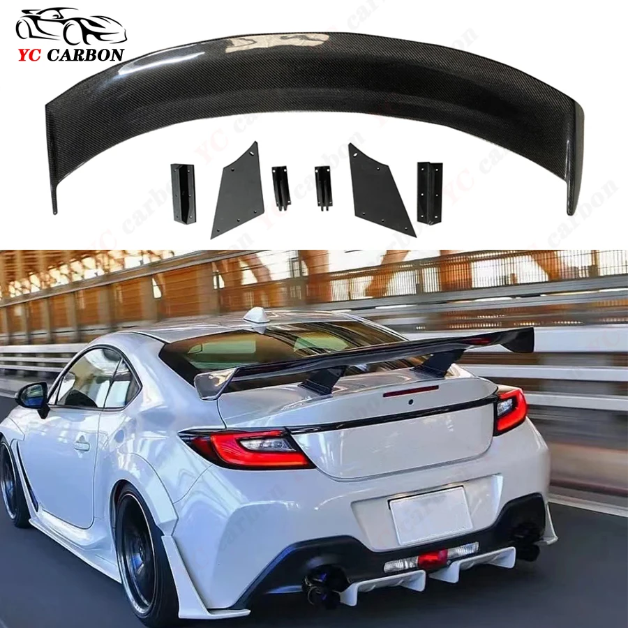 

For Toyota GR86 Subaru BRZ ZN8 ZD8 GT Style Carbon Fiber Tail fins Rear Trunk Spoiler Guide Wing Rear Wing Car Trunk Diverter