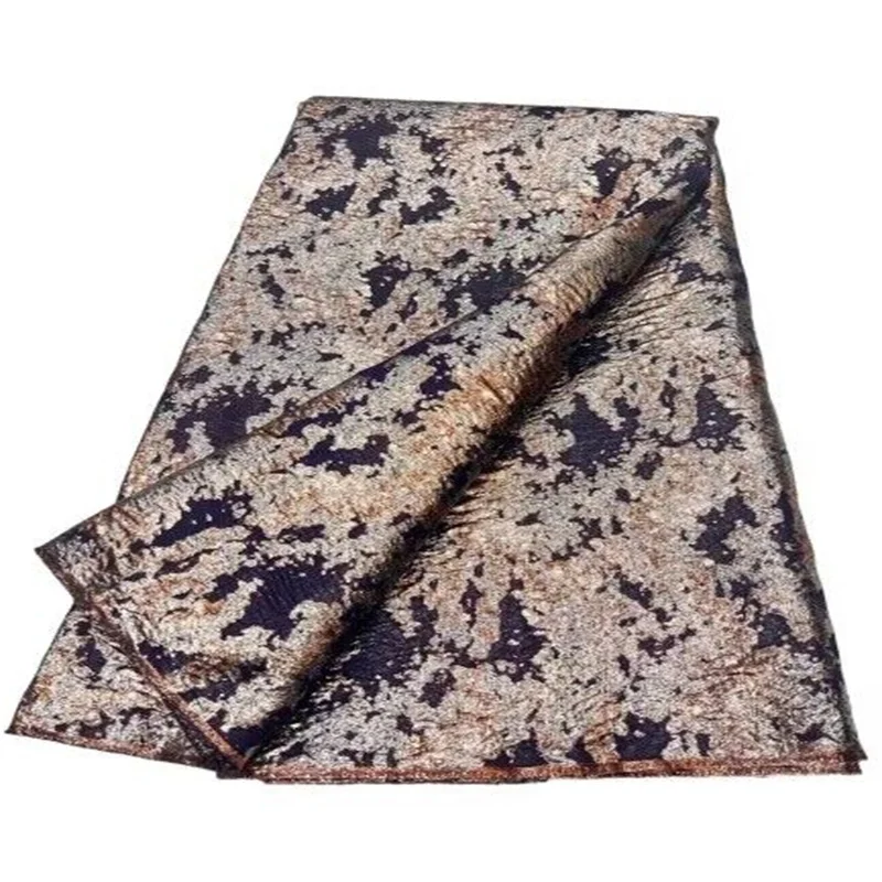 

Multicolored African Brocade Jacquard Lace Fabric 2023 Nigerian French Lace Fabric Gold Line Lace Fabrics For Party Dress Sewing