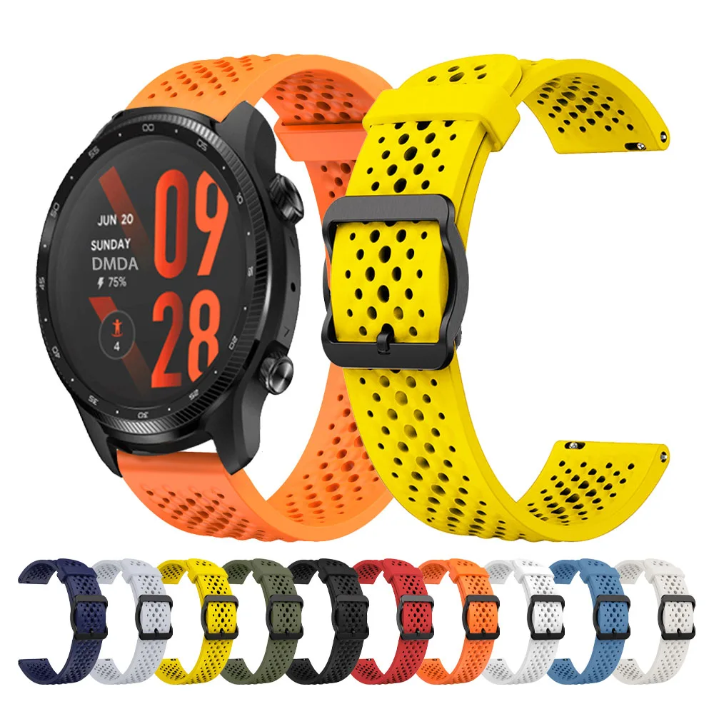 Durable 22mm Rubber Watch Strap - Soft Replacement Bracelet